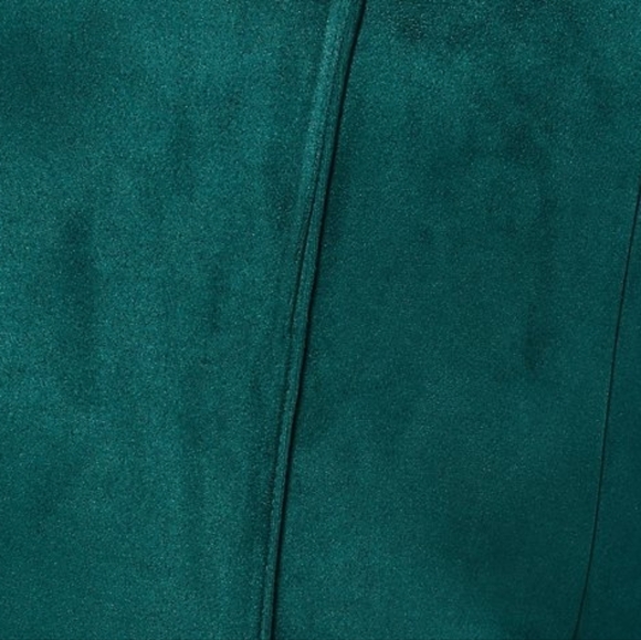 1X Petite - J Jason Wu | Evergreen Faux Suede Straight-Leg Pants (Petite) - Picture 3 of 6